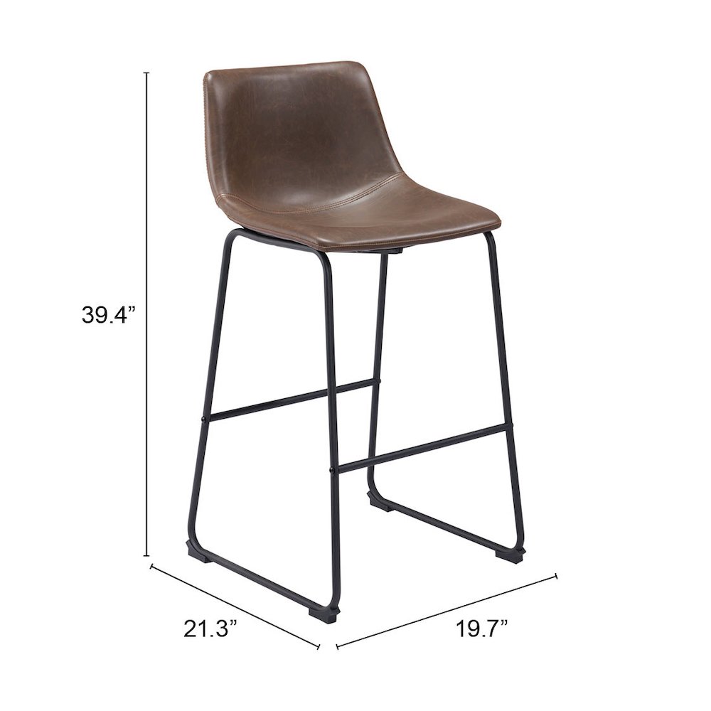 Smart Barstool (Set of 2) Vintage Espresso. Picture 7