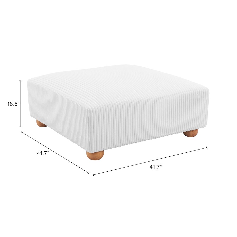 Tayte Ottoman White. Picture 7