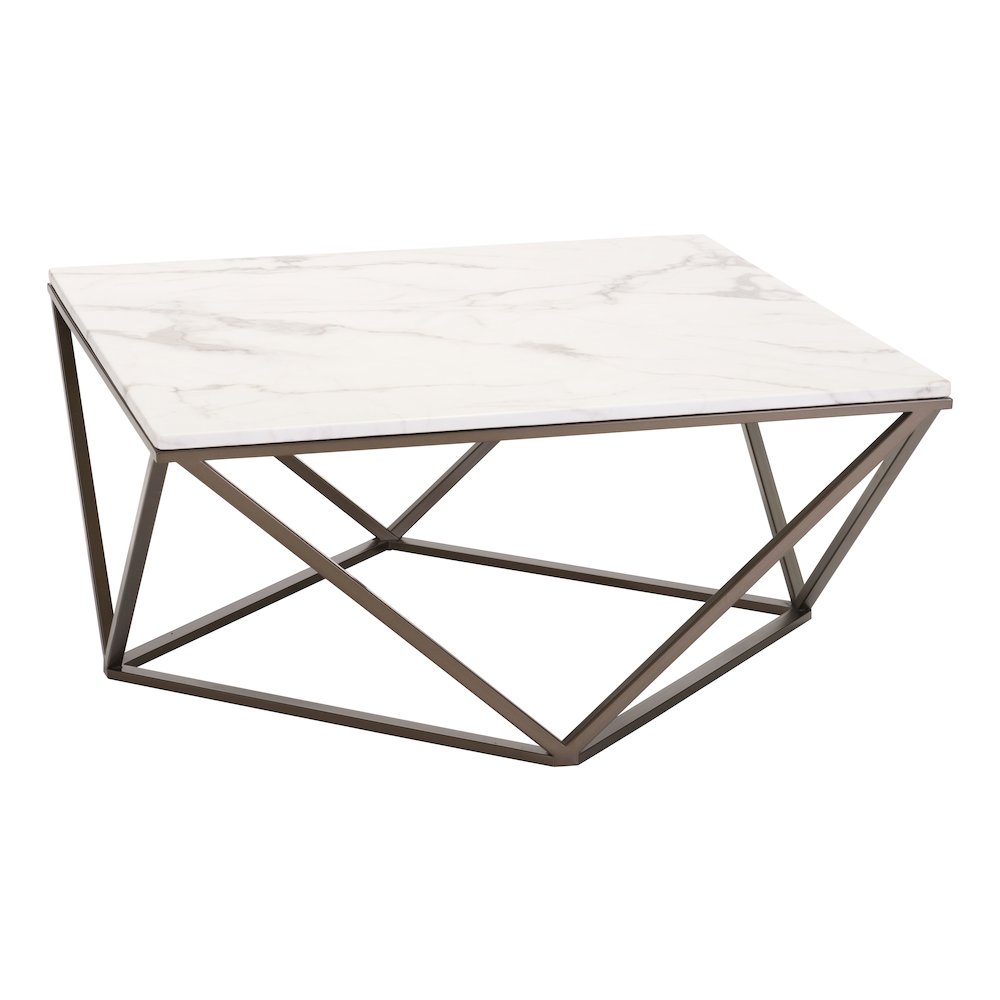 Tintern Coffee Table White & Antique Bronze. Picture 4