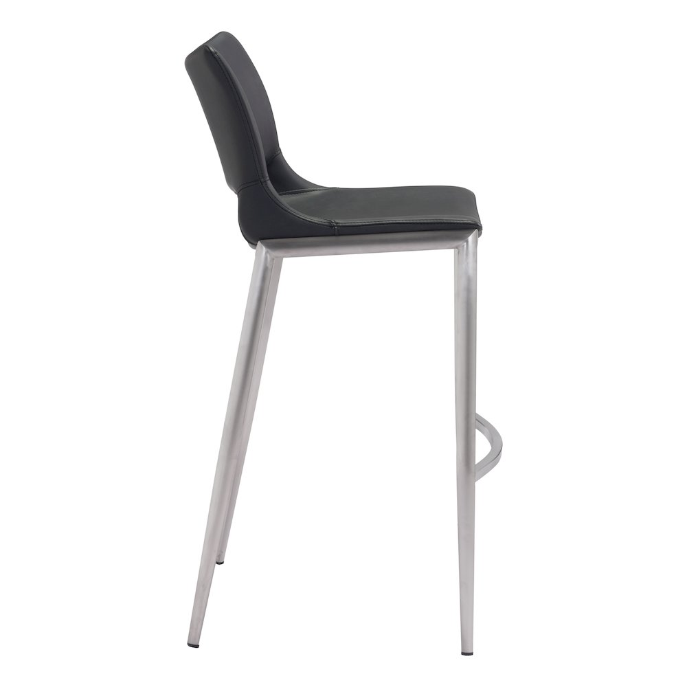 Ace Barstool (Set of 2) Black & Silver. Picture 2