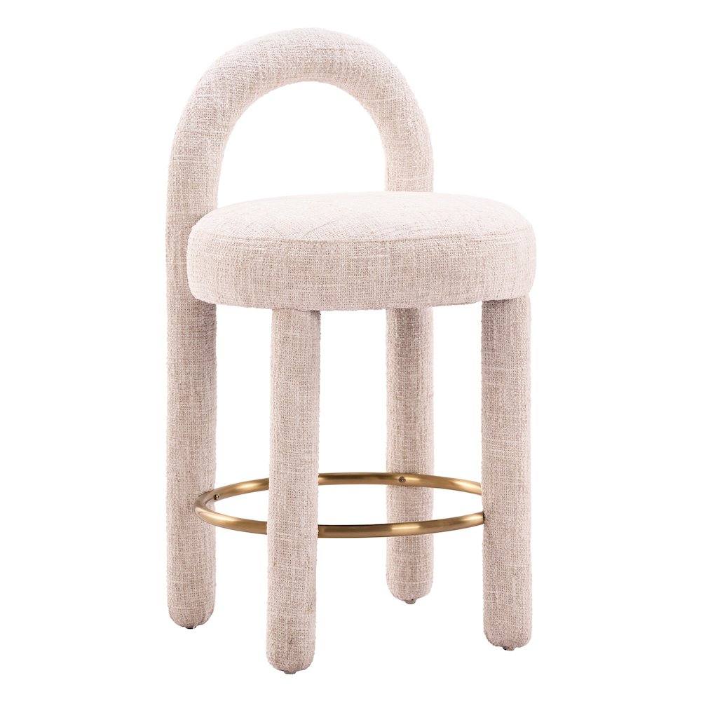 Curco Counter Stool (Set of 2) Beige. Picture 1