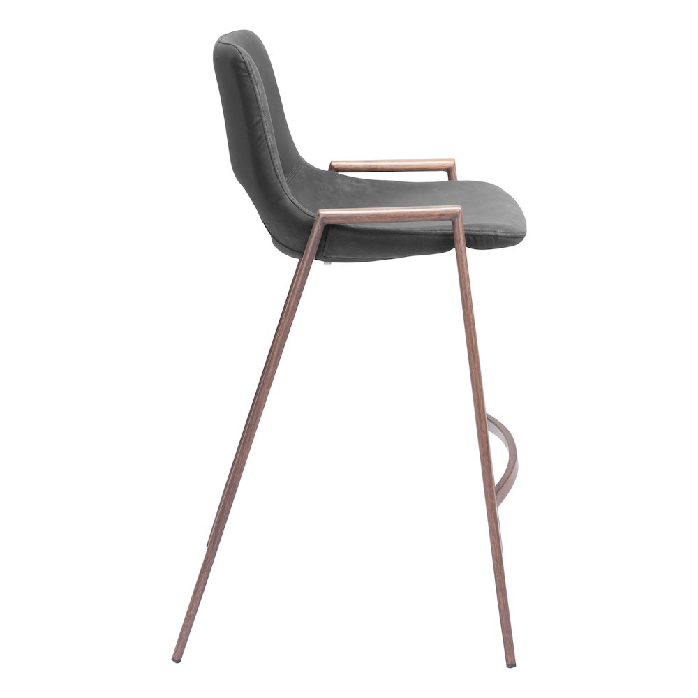 Desi Counter Stool (Set of 2) Black & Walnut. Picture 2