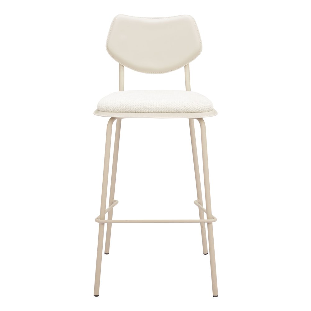 Zeal Barstool (Set of 4) Light Gray & Beige. Picture 3