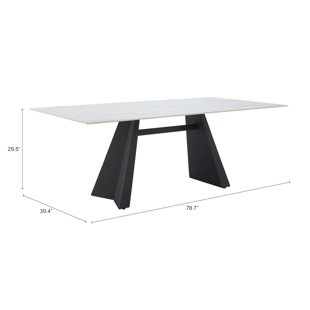 Inky Dining Table White. Picture 7