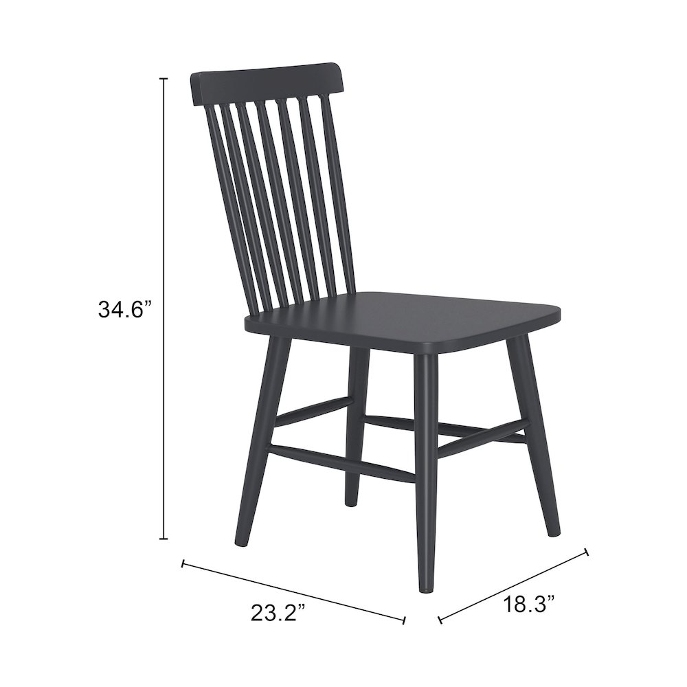 Zeilen Dining Chair (Set of 2) Black. Picture 7