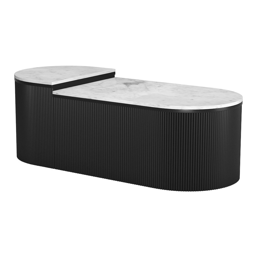 Ormara Coffee Table Set (2-Piece) White & Black. Picture 4