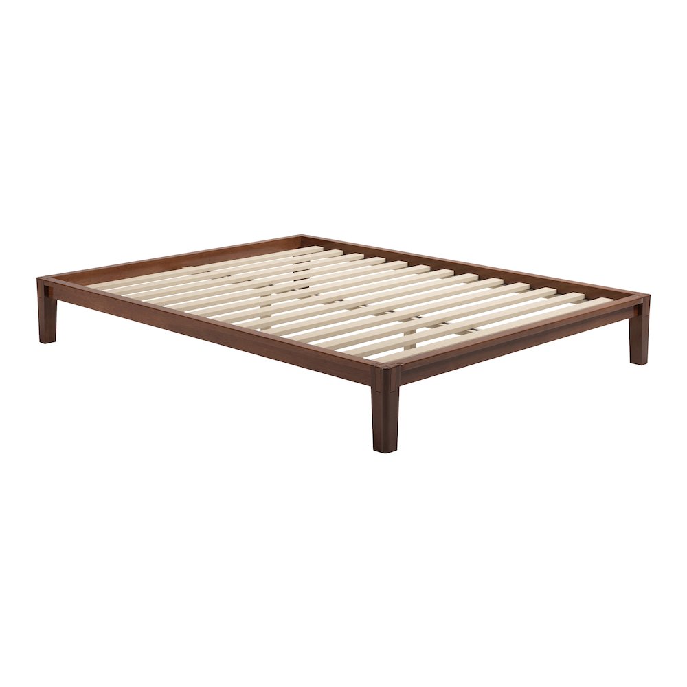 Luum Queen Platform Bed Frame Walnut. Picture 1
