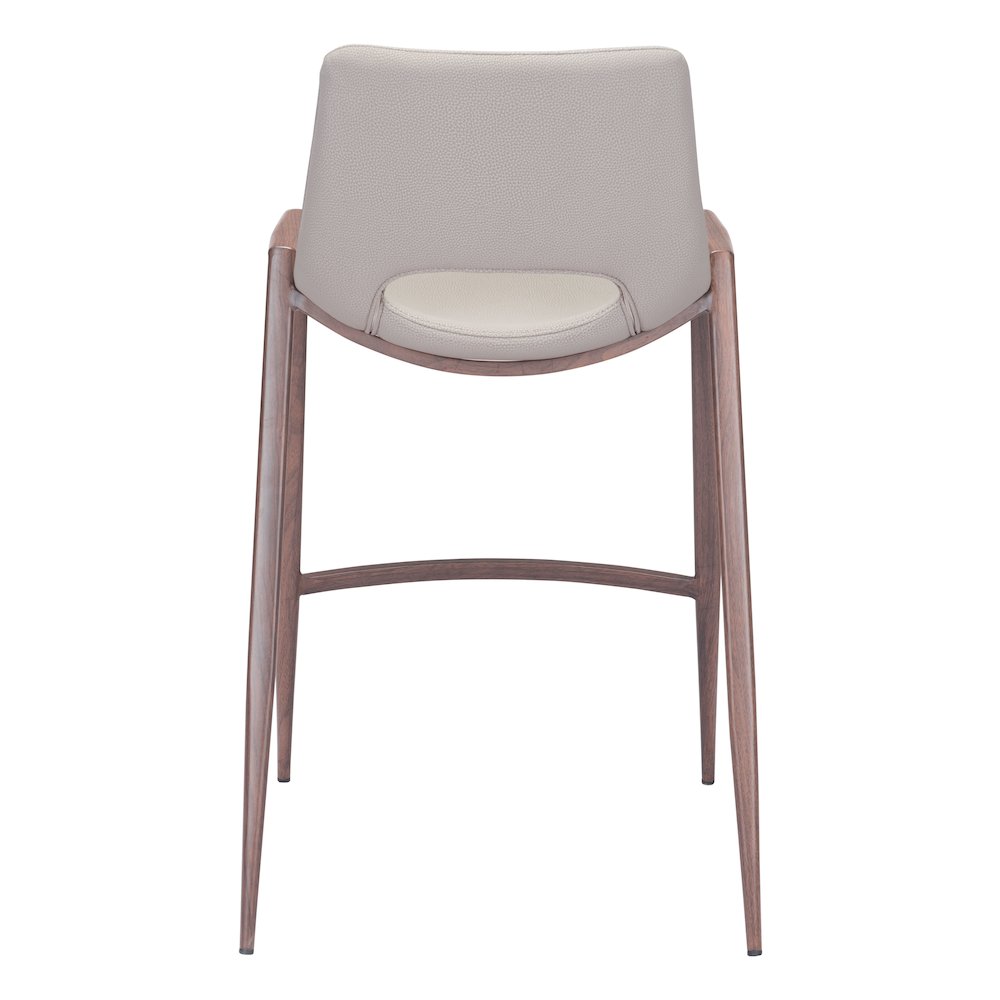 Desi Counter Stool (Set of 2) Beige & Walnut. Picture 9