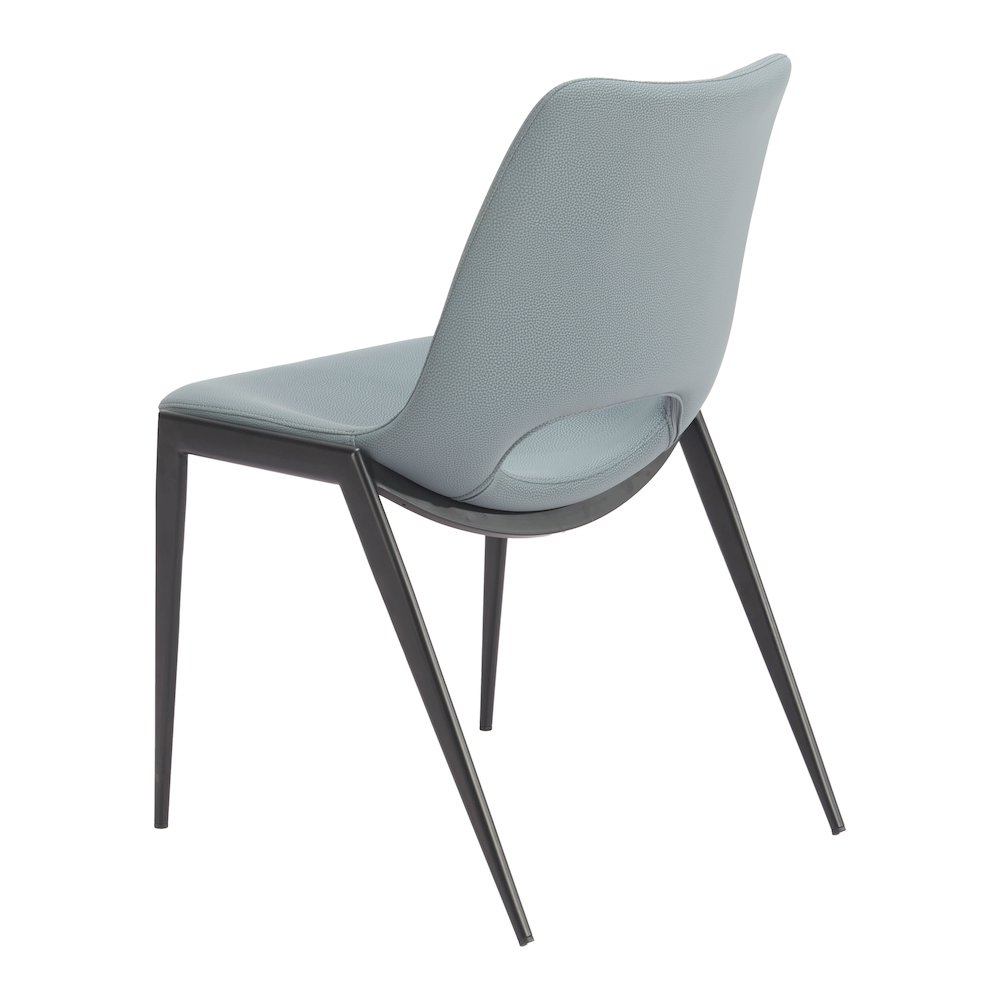 Desi Armless Dining Chair (Set of 2) Azure Gray. Picture 7