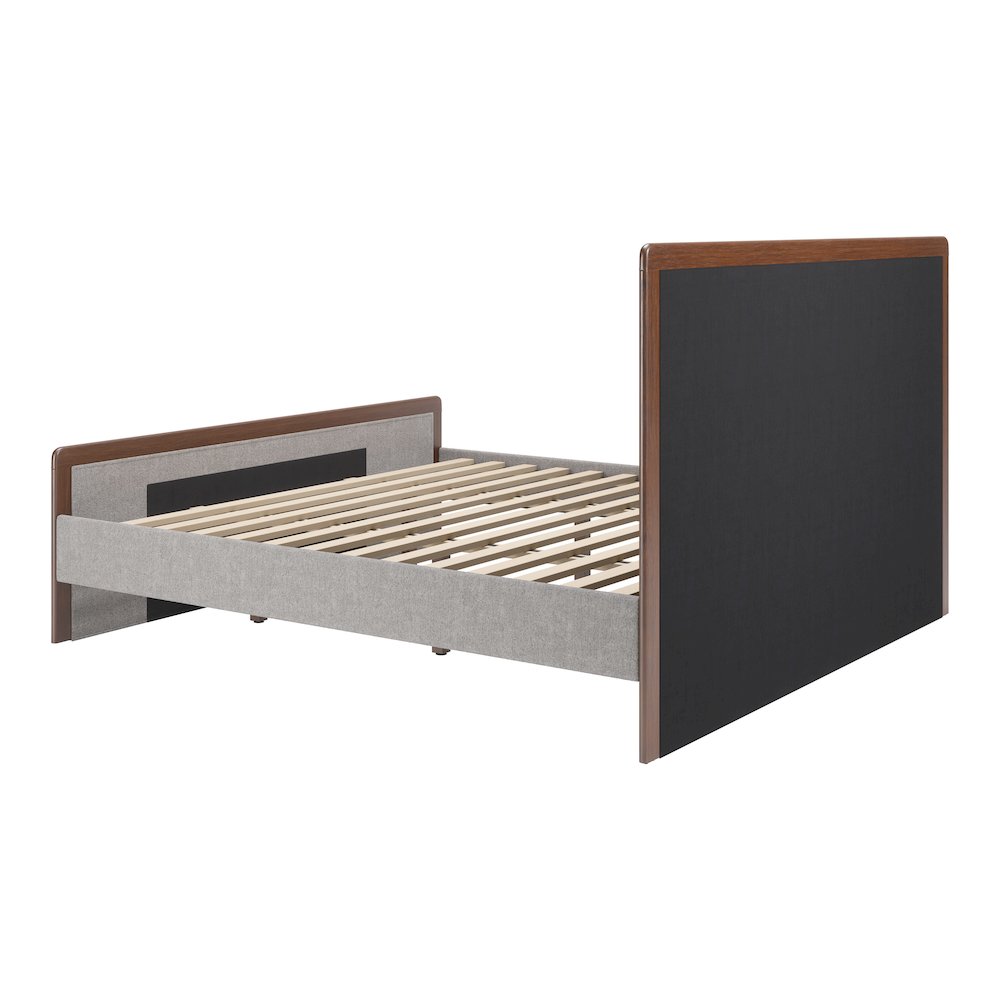Somune King Bed Gray & Walnut. Picture 8
