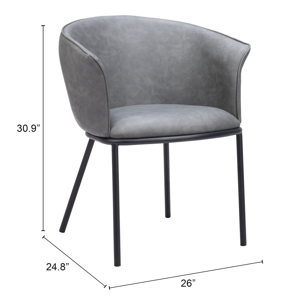 Garston Dining Chair Gray. Picture 7