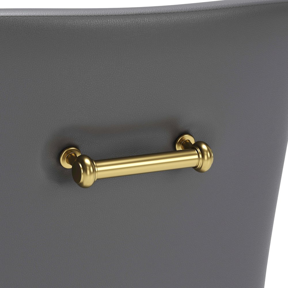 Maxine Dining Chair Gray & Gold. Picture 7