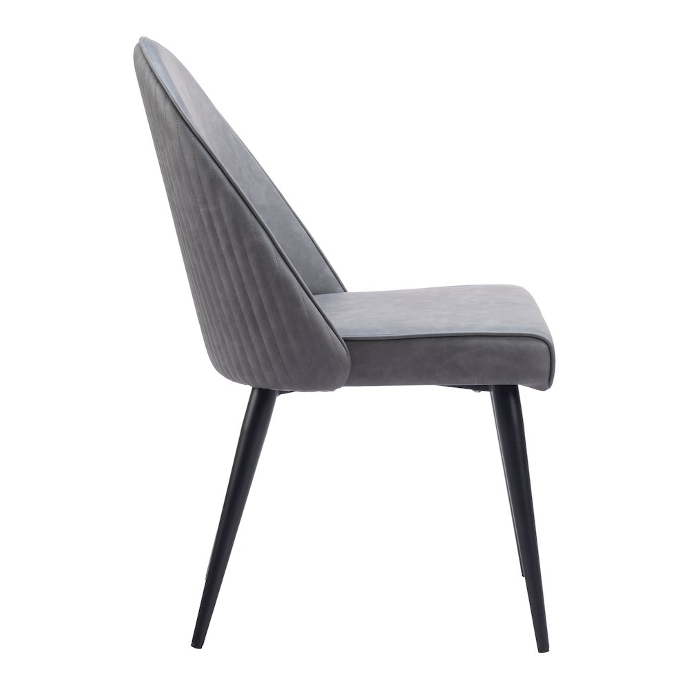 Silloth Armless Dining Chair (Set of 2) Gray. Picture 2