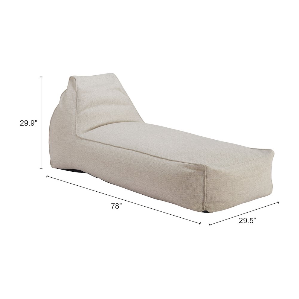 Kalm Chaise Lounge Beige. Picture 7