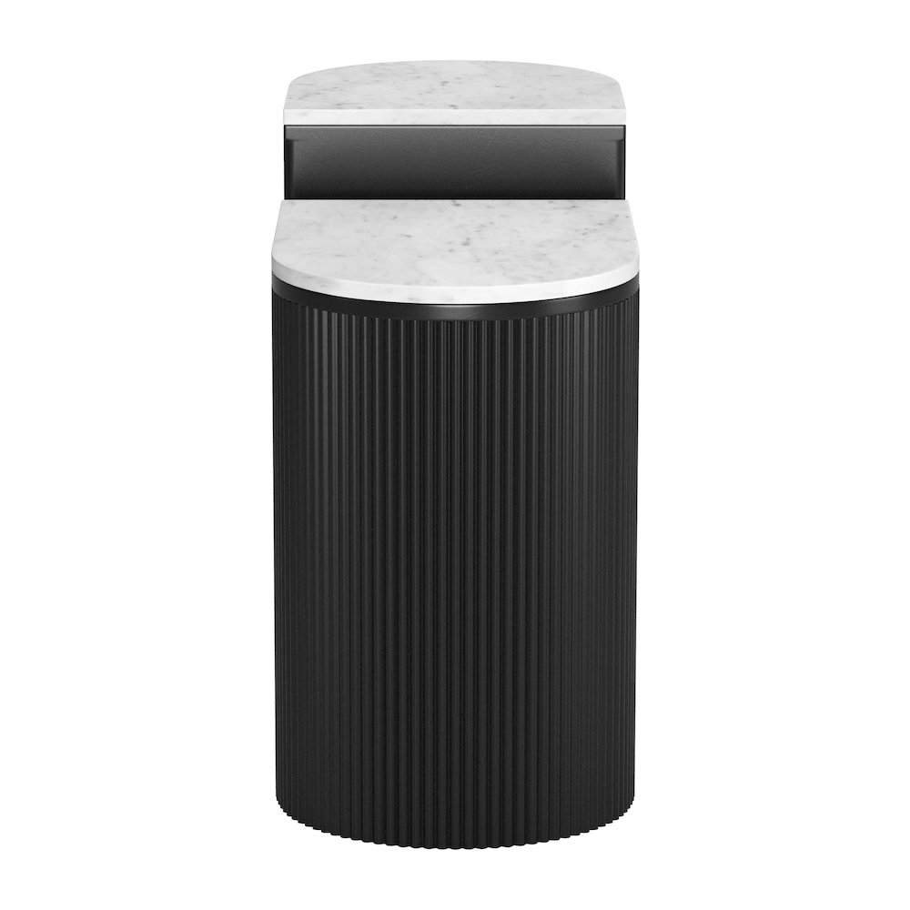Ormara Side Table Set (2-Piece) White & Black. Picture 2