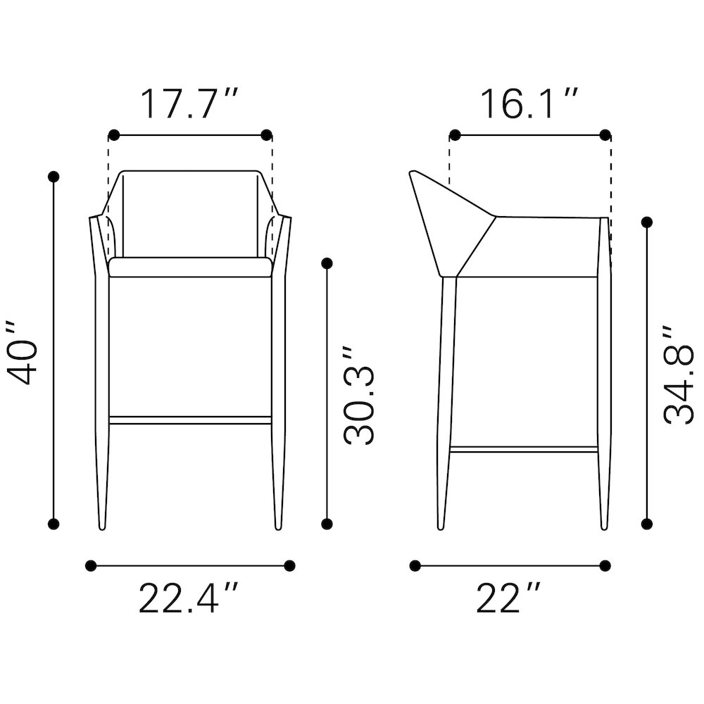 Andover Barstool Beige. Picture 12