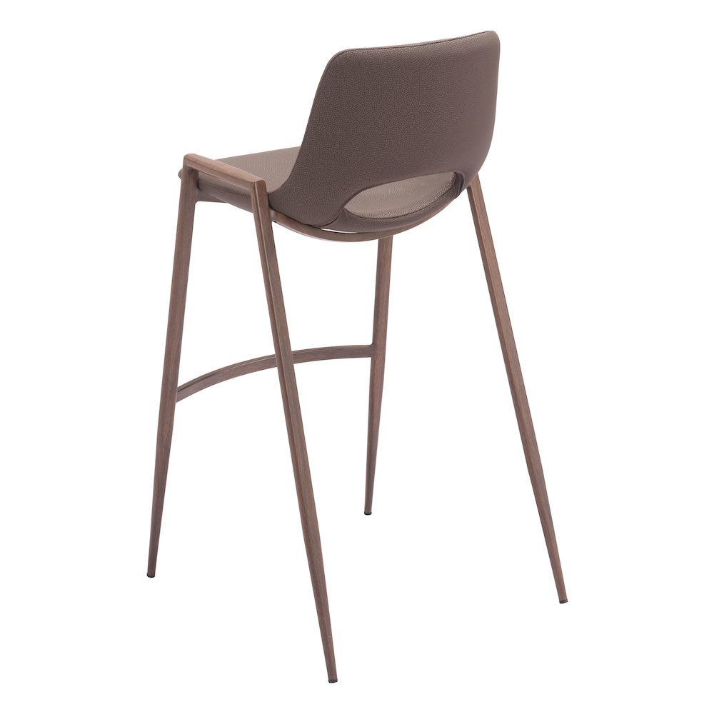 Desi Barstool (Set of 2) Brown & Walnut. Picture 5