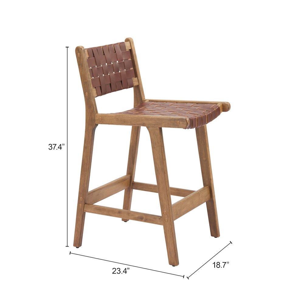 Feder Counter Stool (Set of 2) Brown. Picture 10