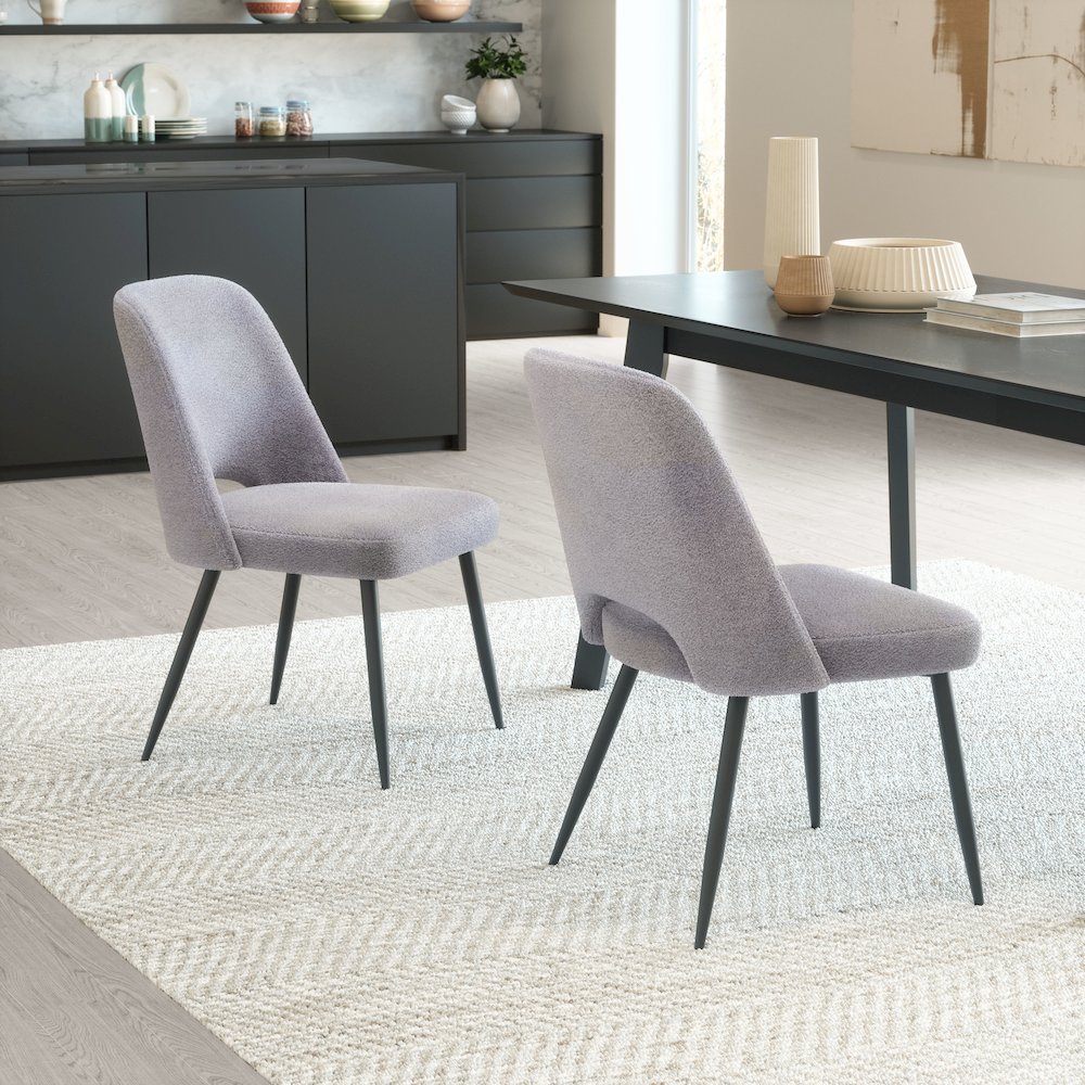 Teddy Dining Chair (Set of 2) Gray. Picture 10