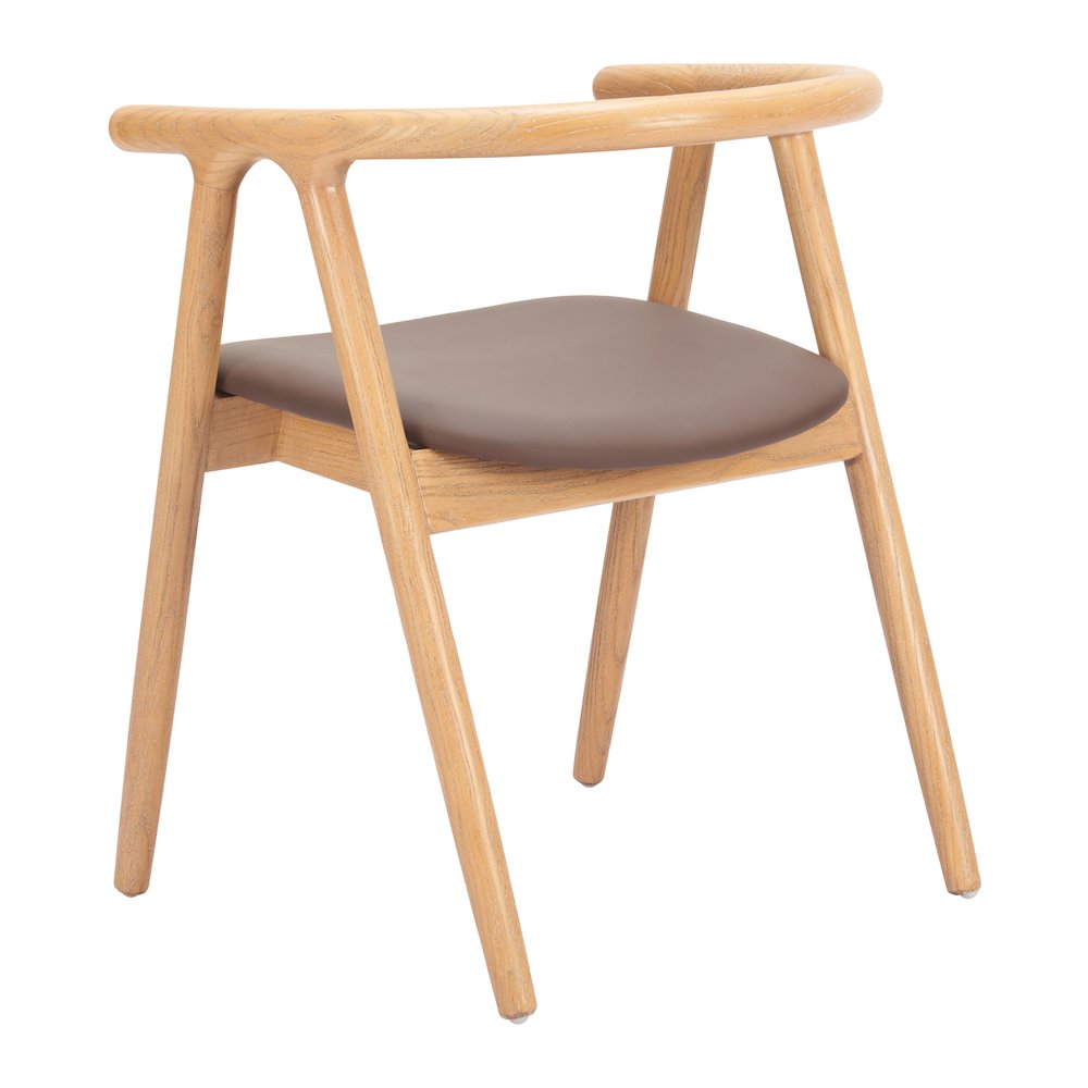 Peker Dining Chair (Set of 2) Brown & Natural. Picture 5