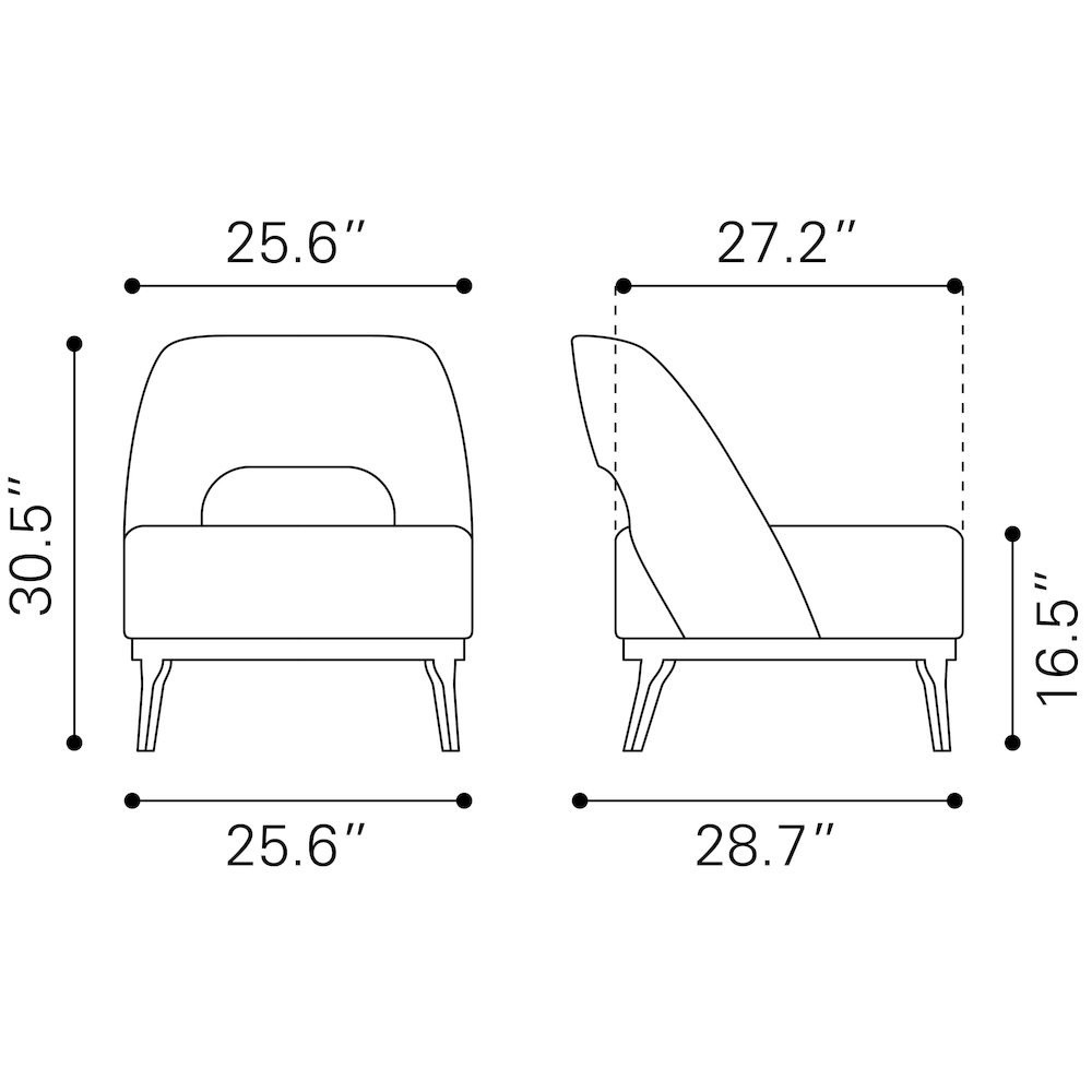 Mistley Accent Chair Gray. Picture 8