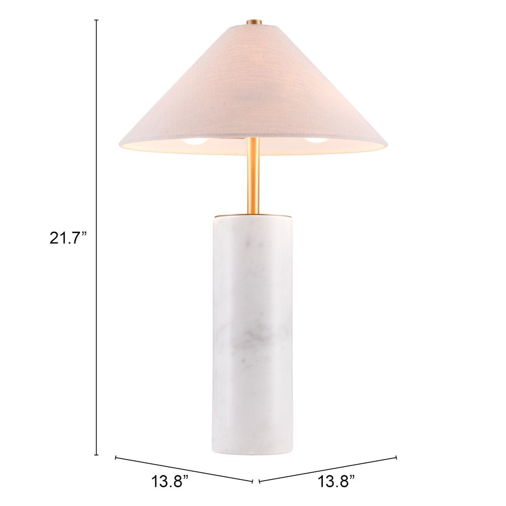 Ciara Table Lamp Beige & White. Picture 7