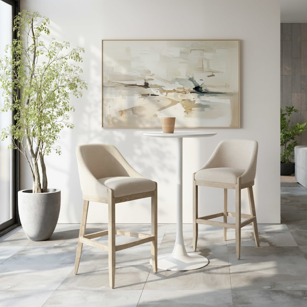 Calmo Barstool Beige. Picture 2