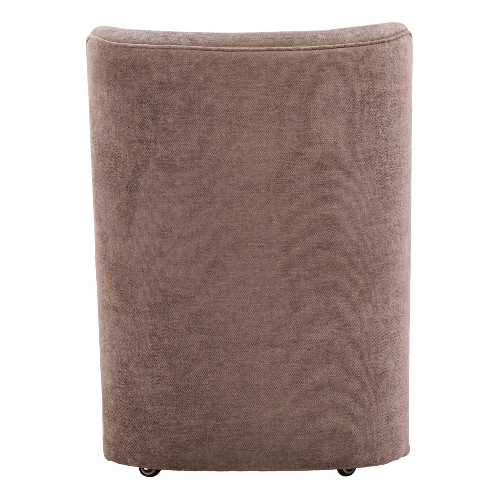 Bambun Dining Chair with Wheels Taupe. Picture 4