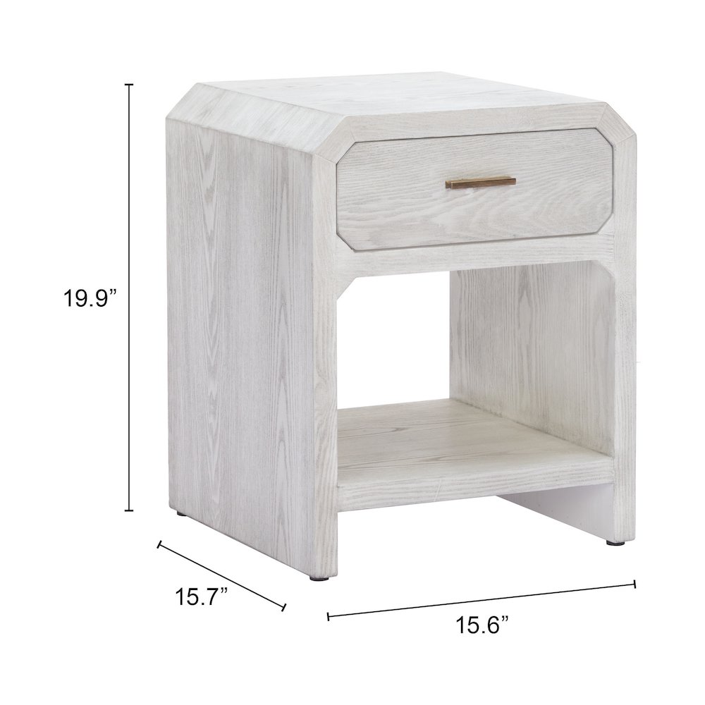 Yume Side Table Oak White. Picture 11