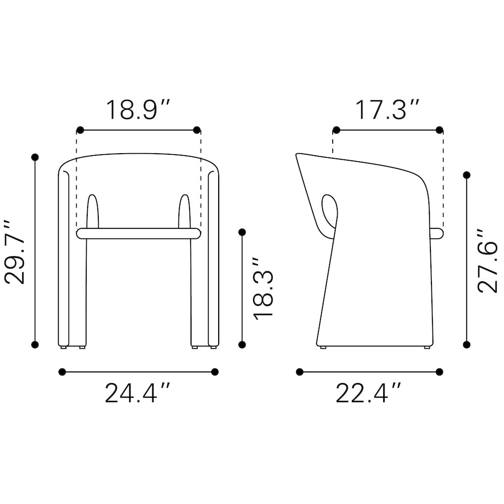 Rosyth Dining Chair Tan. Picture 8