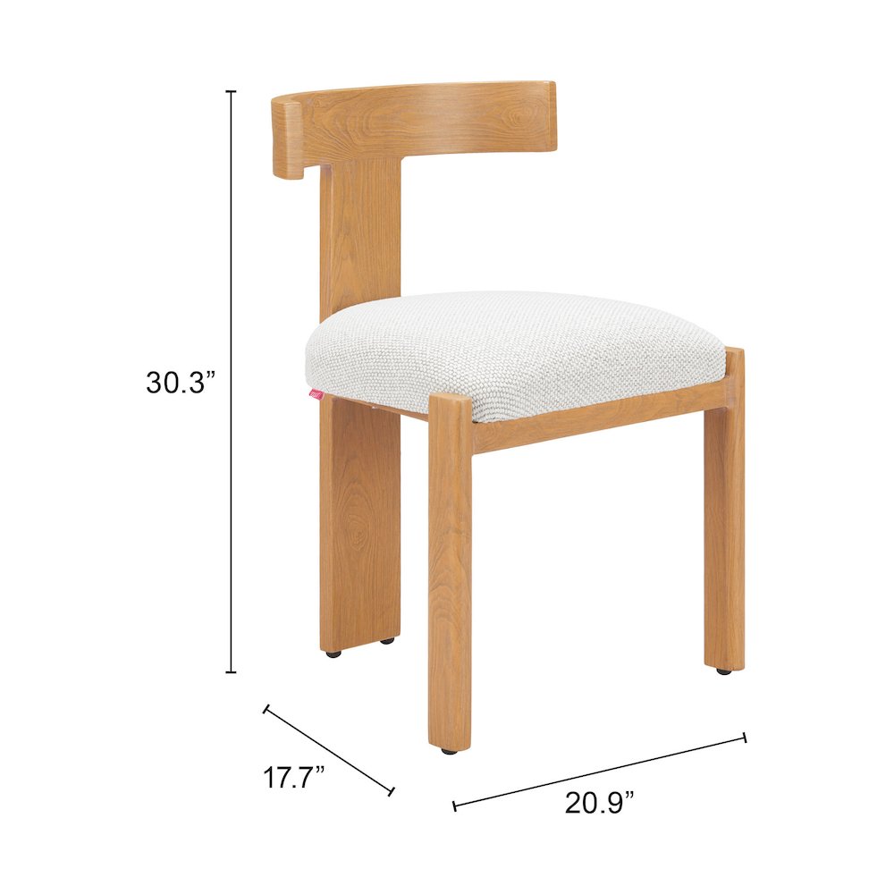 Tiana Dining Chair Natural & Beige. Picture 7