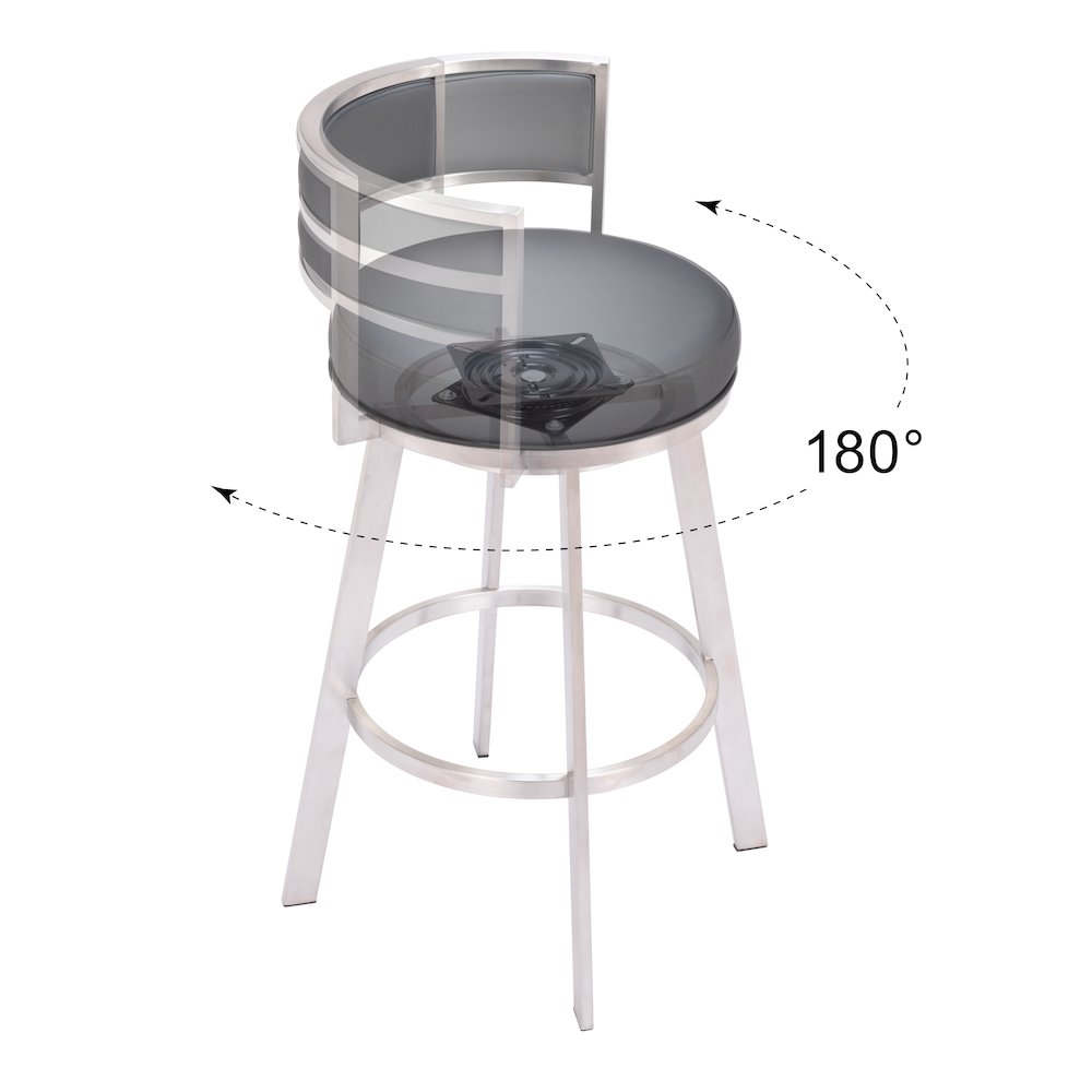 Gimsby Swivel Barstool Black. Picture 11