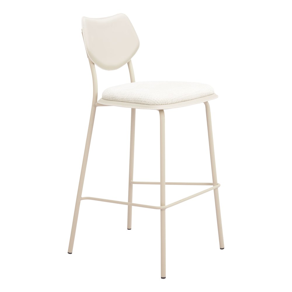 Zeal Barstool (Set of 4) Light Gray & Beige. Picture 1