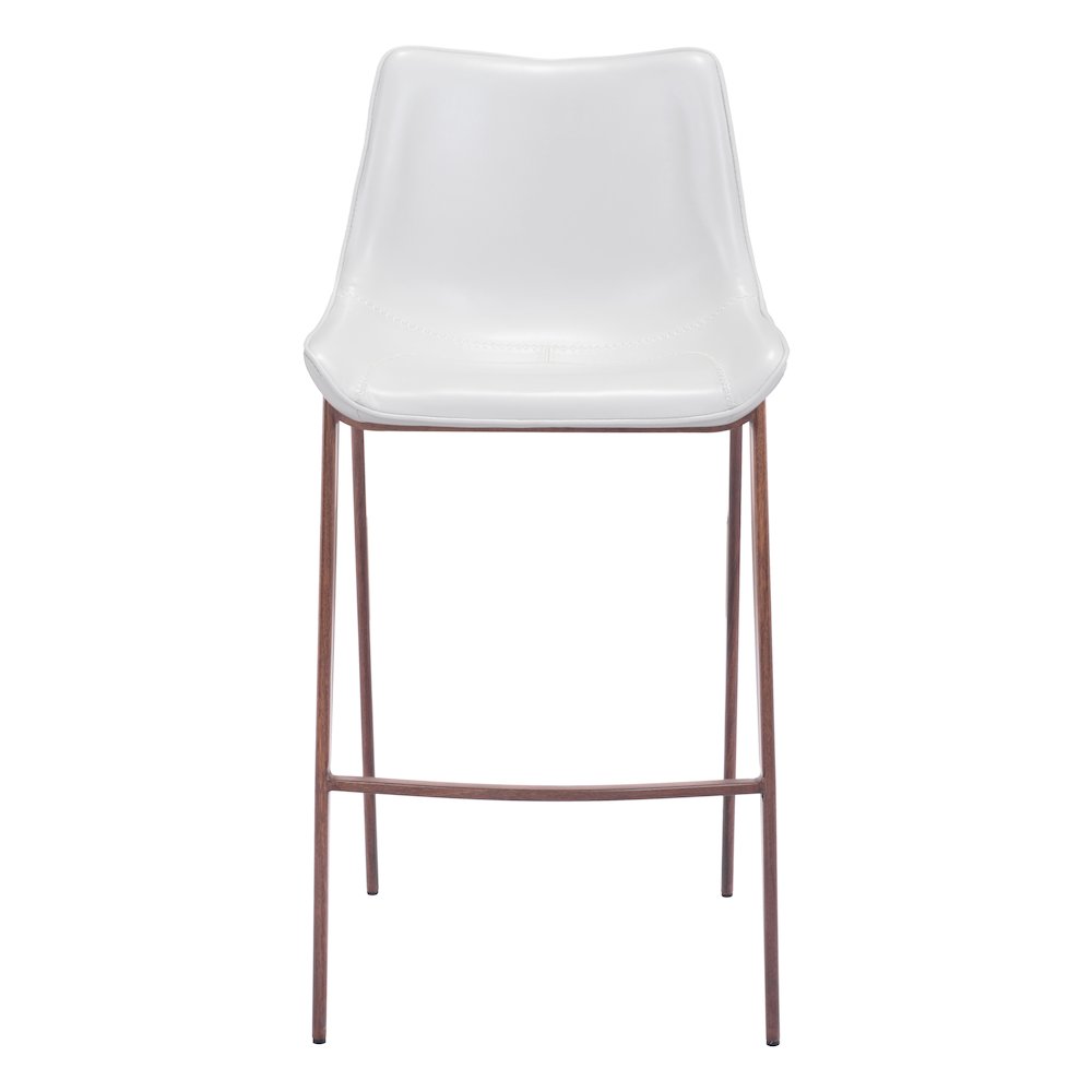Magnus Barstool (Set of 2) White & Walnut. Picture 3