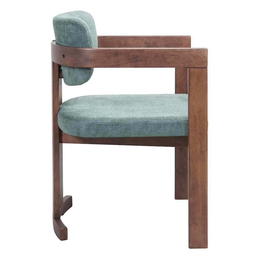 Poly Dining Chair Moss Gray & Walnut. Picture 2