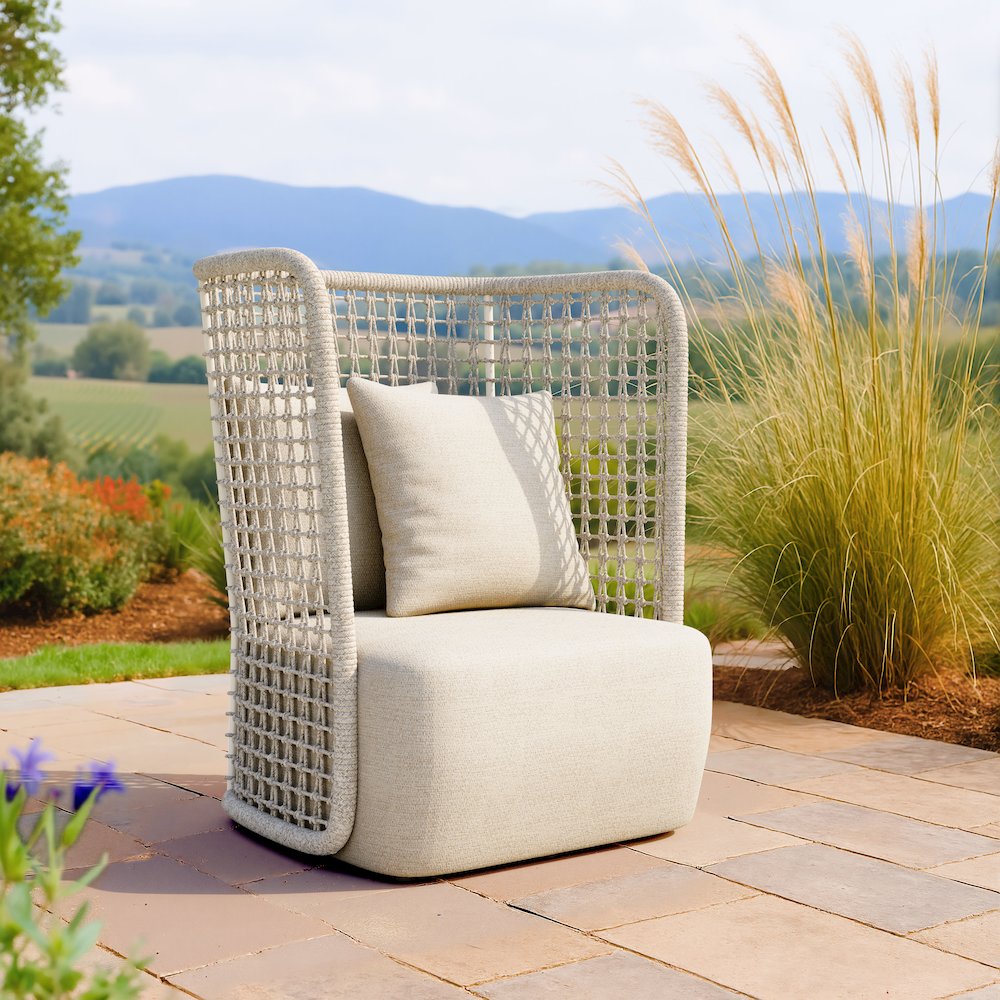 Hudu Accent Chair Beige. Picture 8