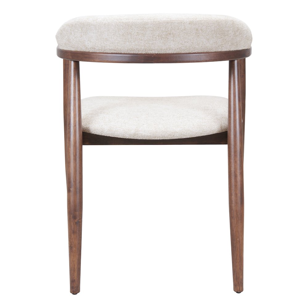 Goka Dining Chair Beige & Walnut. Picture 4