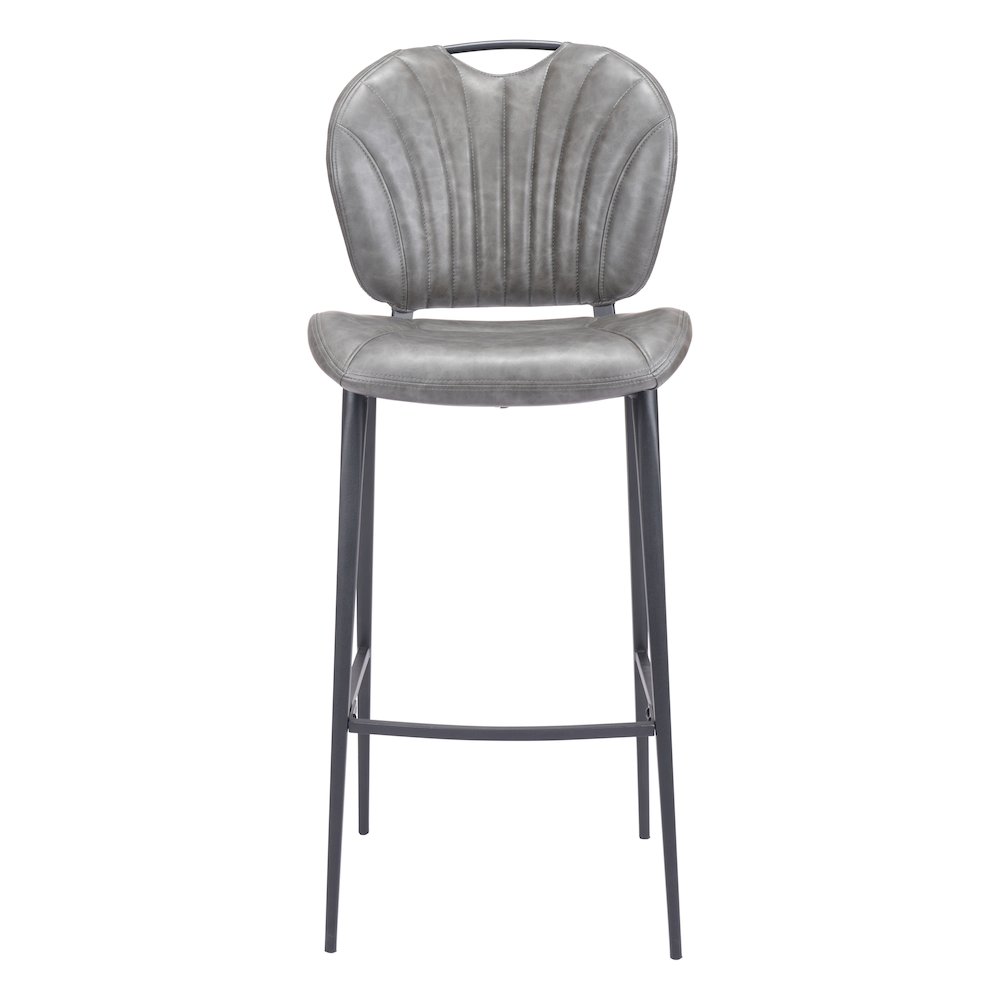 Terrence Barstool Vintage Gray. Picture 3