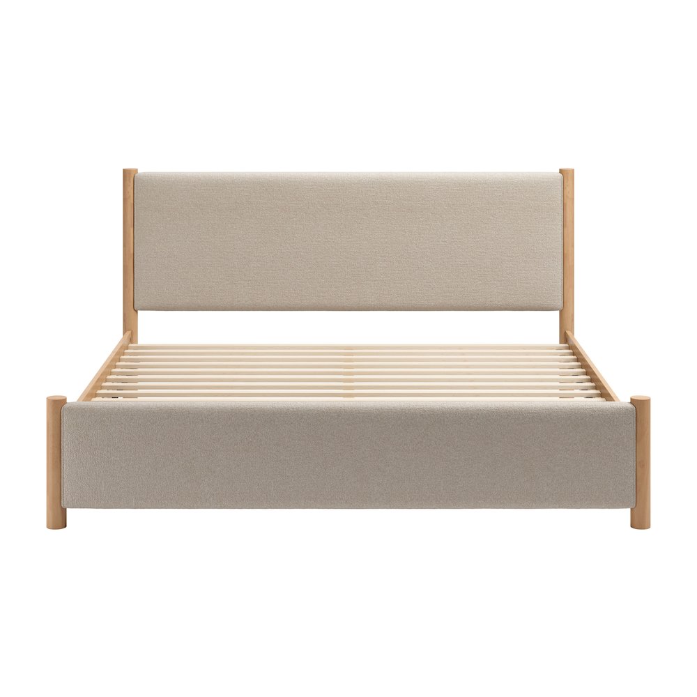 Hadi King Bed Beige & Natural. Picture 5
