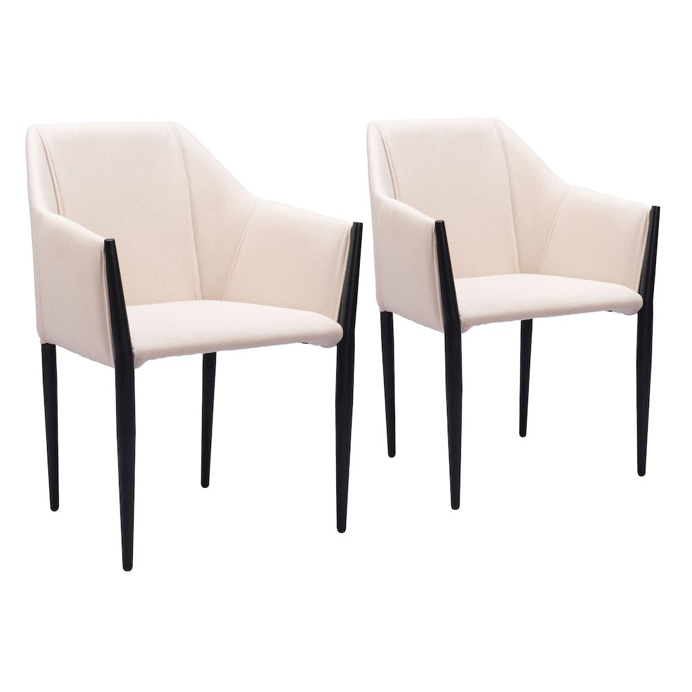 Andover Dining Chair (Set of 2) Beige. Picture 6