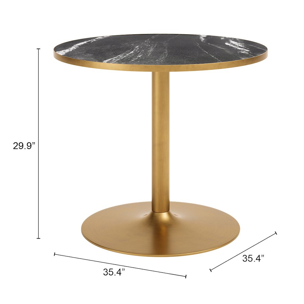 Batu Dining Table Black & Gold. Picture 8