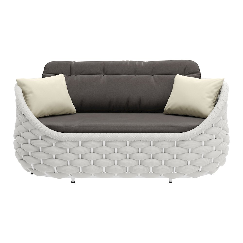 Coral Reef Loveseat Gray. Picture 3