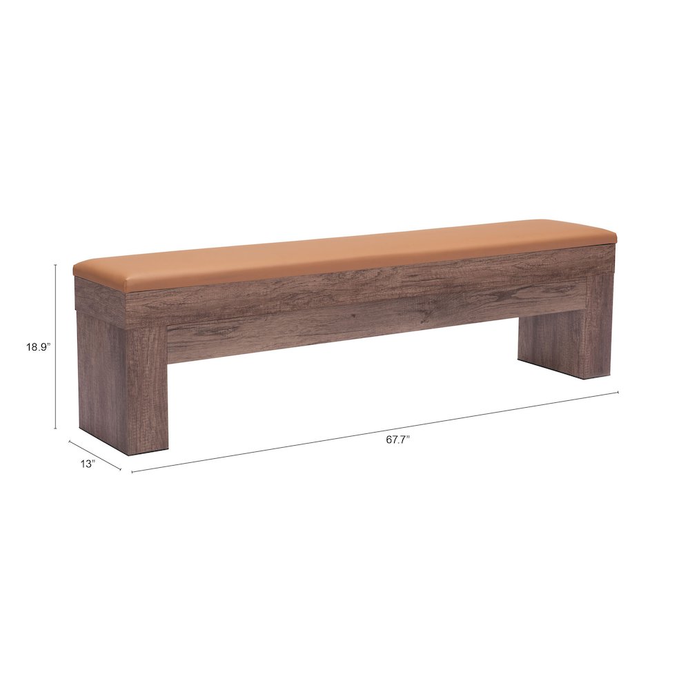 Bonker Storage Bench (Set of 2) Brown. Picture 7
