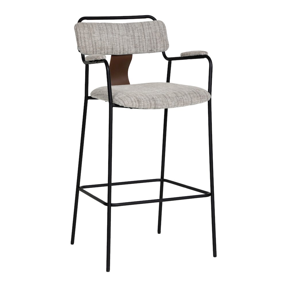 Couva Barstool (Set of 2) Gray Tweed. Picture 1