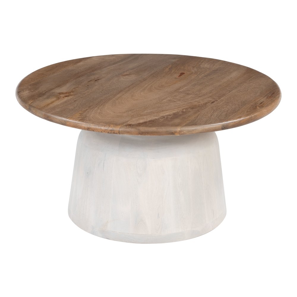 Goblet Coffee Table Brown & White. Picture 5