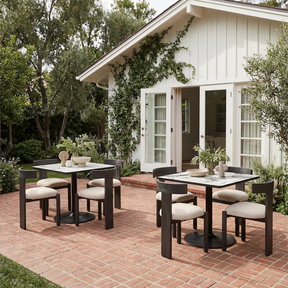 Caliza Dining Table Gray & Black. Picture 3