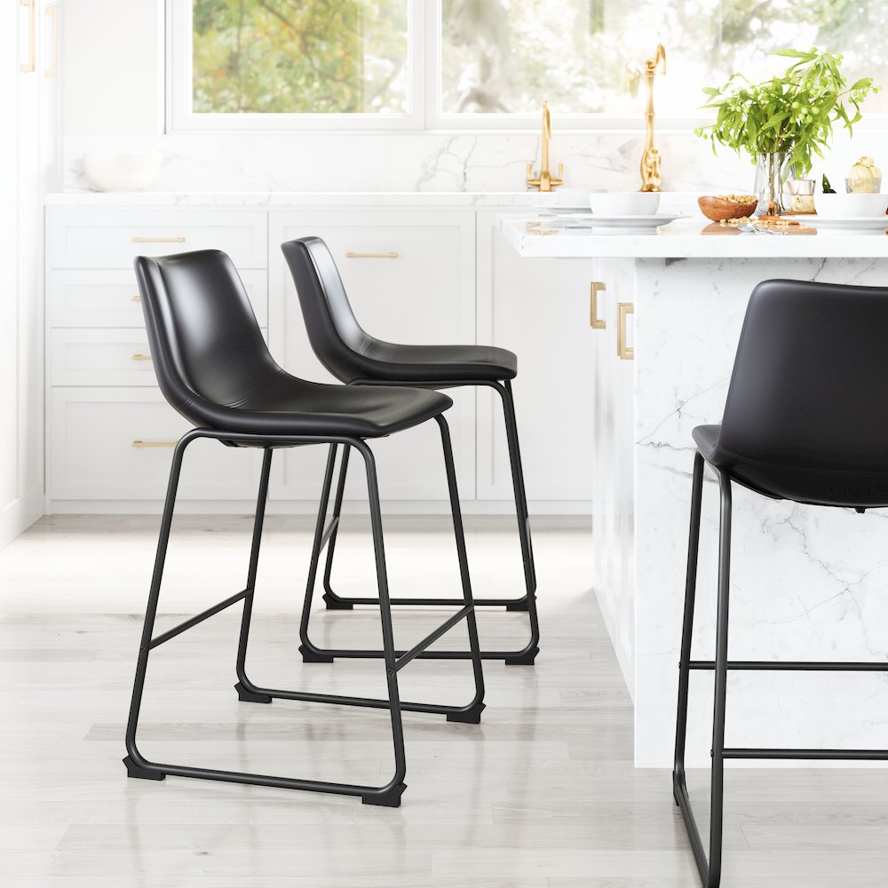 Smart Counter Stool (Set of 2) Black. Picture 8