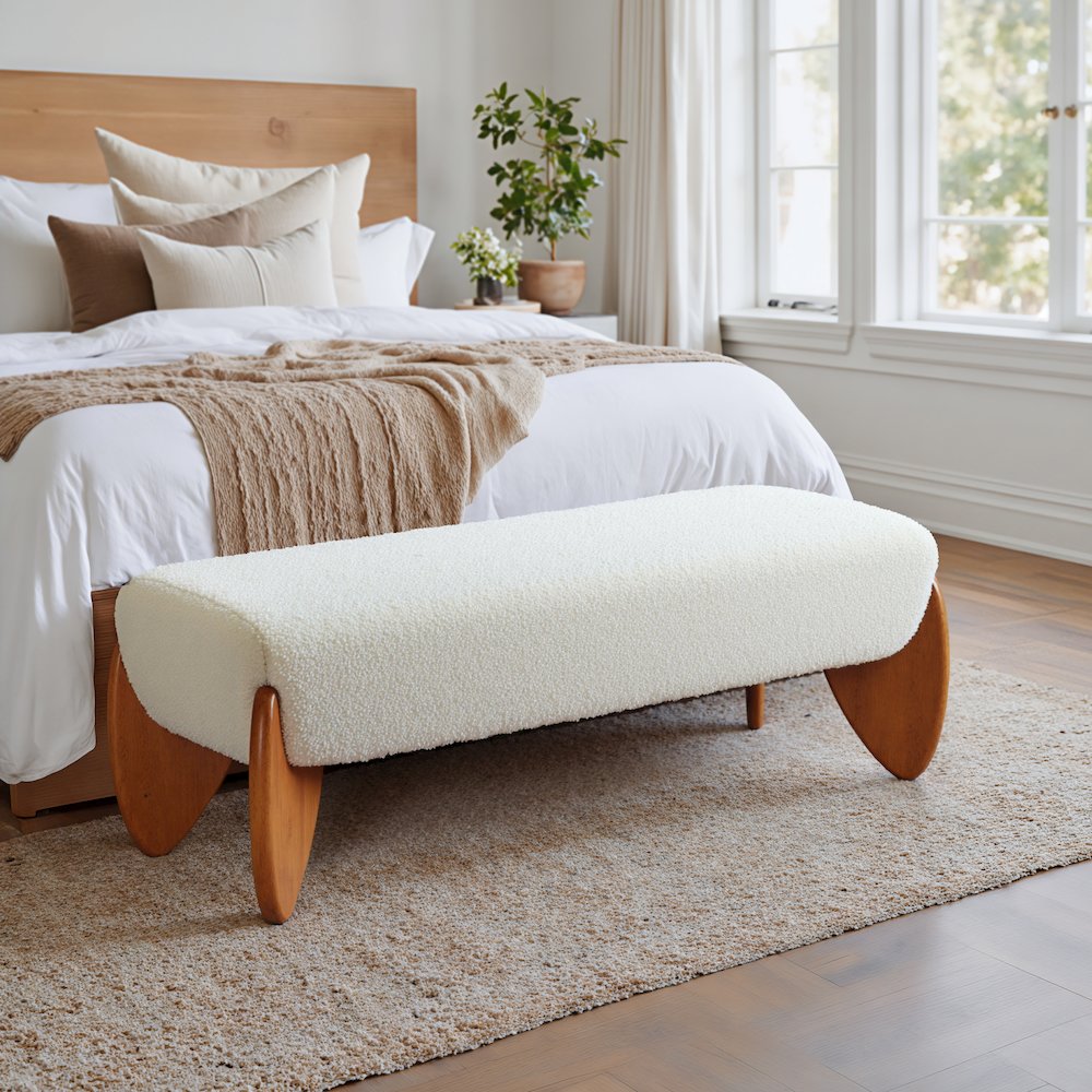 Charm Bench Ivory. Picture 8