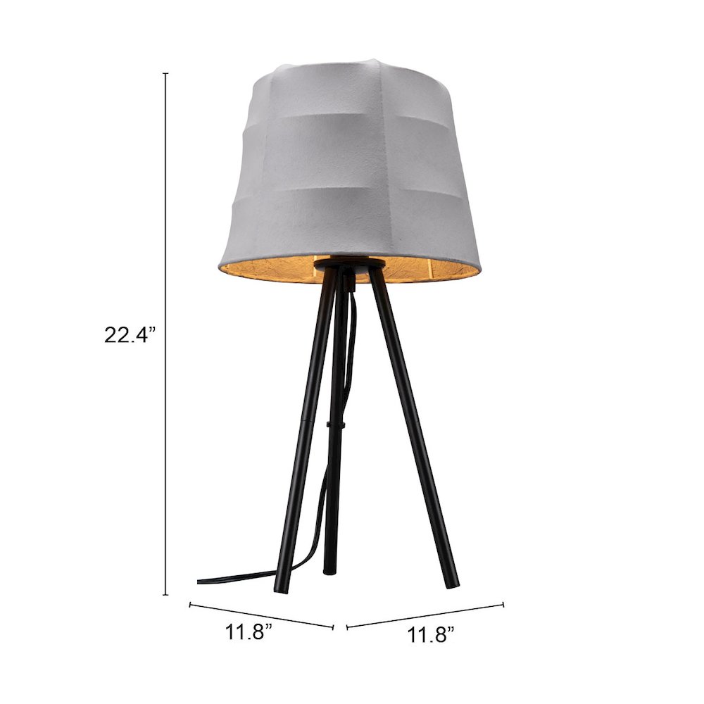 Mozzi Table Lamp Gray & Black. Picture 6