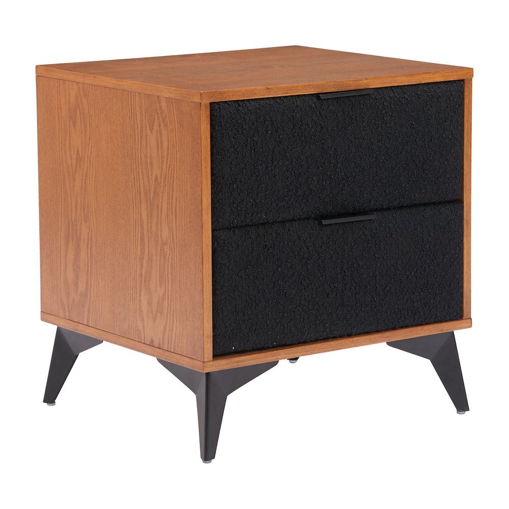Zarif Nightstand Black & Walnut. Picture 10